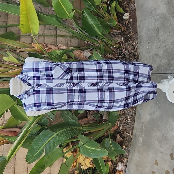 Rails Blue Pink Plaid Sleeveless High Low Side Slit Jordyn Dress medium - Picture 1 of 13